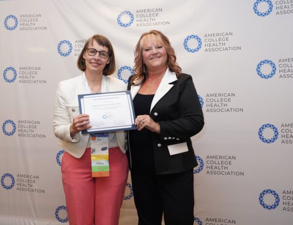 Sarah Van Orman and Stephanie Hanenberg at the 2025 ACHA Awards & Fellows Ceremony