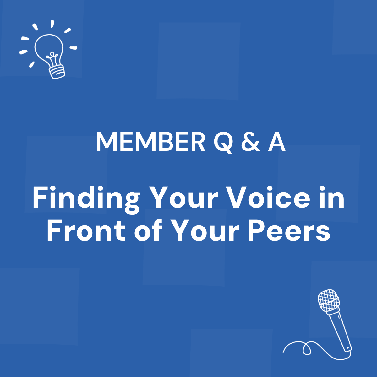 Finding Your Voice in Front of Your Peers