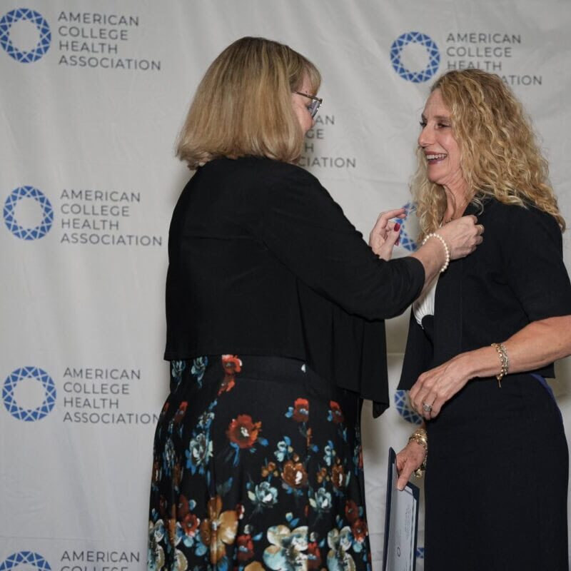 Marguerite O'Brien receiving a Fellows pin