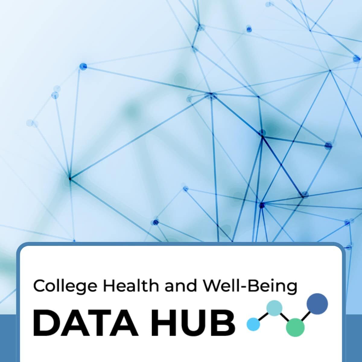 A background image of a diagram of lines and dots representing a network with the ACHA Data Hub logo on top.