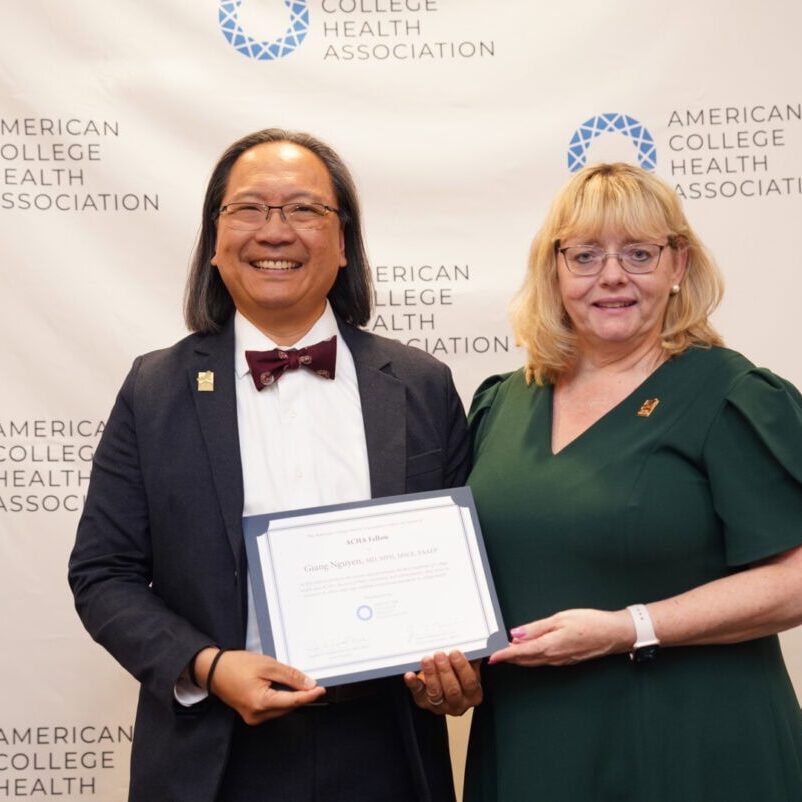 Katrin Wesner-Harts and Giang Nguyen at the 2025 ACHA Awards & Fellows Ceremony