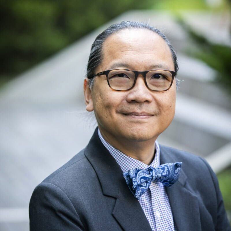 Associate Provost for Campus Health and Wellbeing and the Executive Director of Harvard University Health Services Giang Nguyen is pictured outside the Smith Campus Center at Harvard University. Stephanie Mitchell/Harvard Staff Photographer