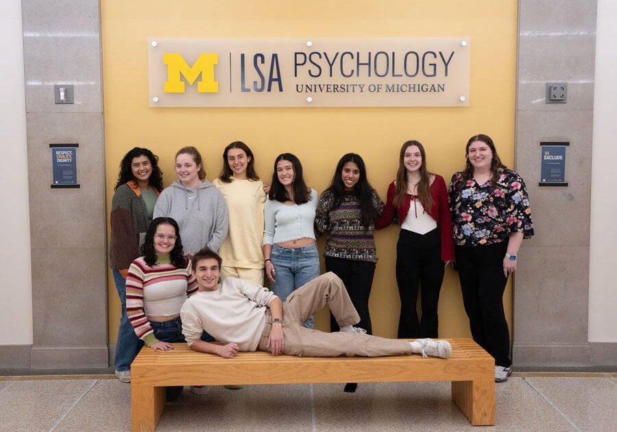 A group of college students who serve as peer educators for the Mood Lifters Program