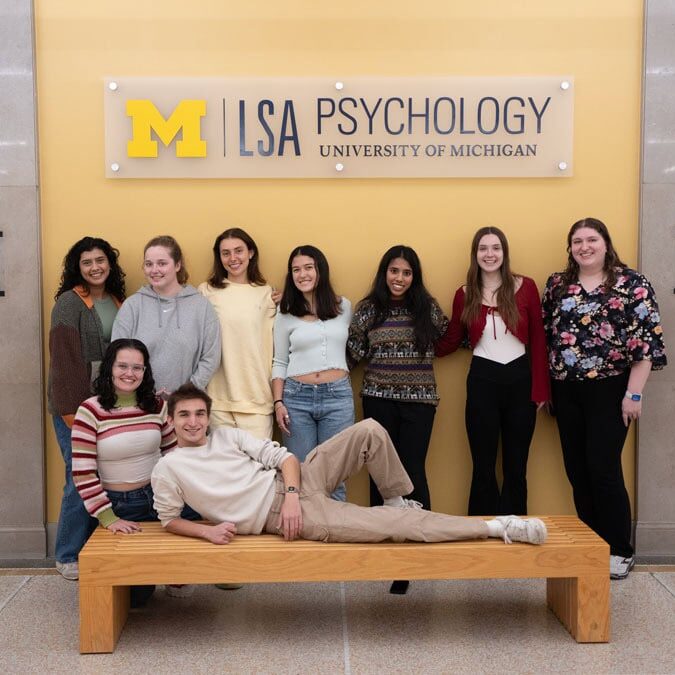 A group of college students who serve as peer educators for the Mood Lifters Program