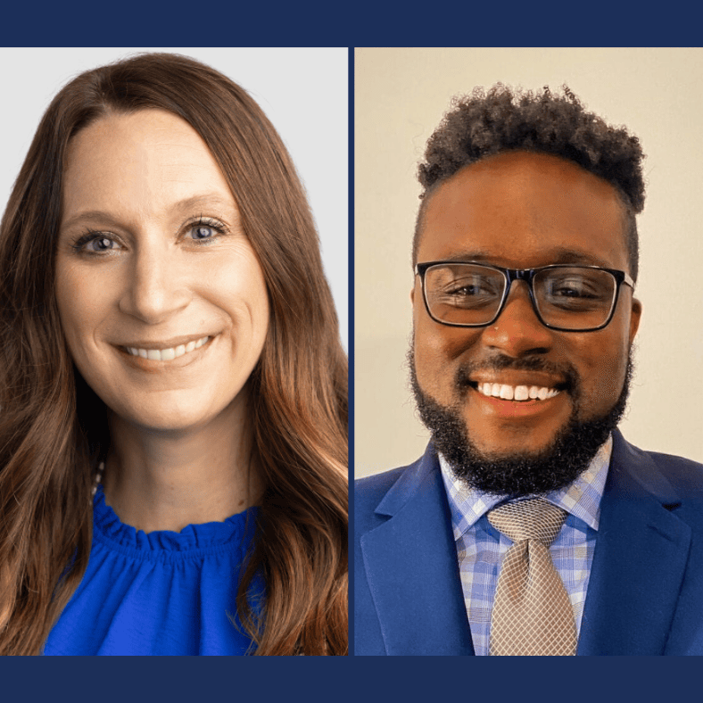 Headshots of ACHA CEO Raphael Florestal-Kevelier and President Andree Baker