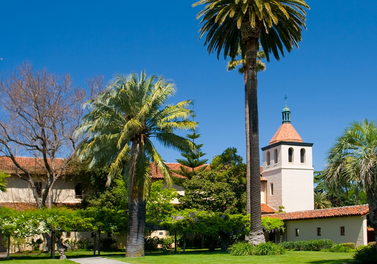 A view of the grounds at Mission Santa Clara de Asis