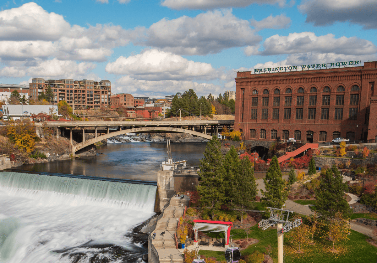 A view of Spokane Falls