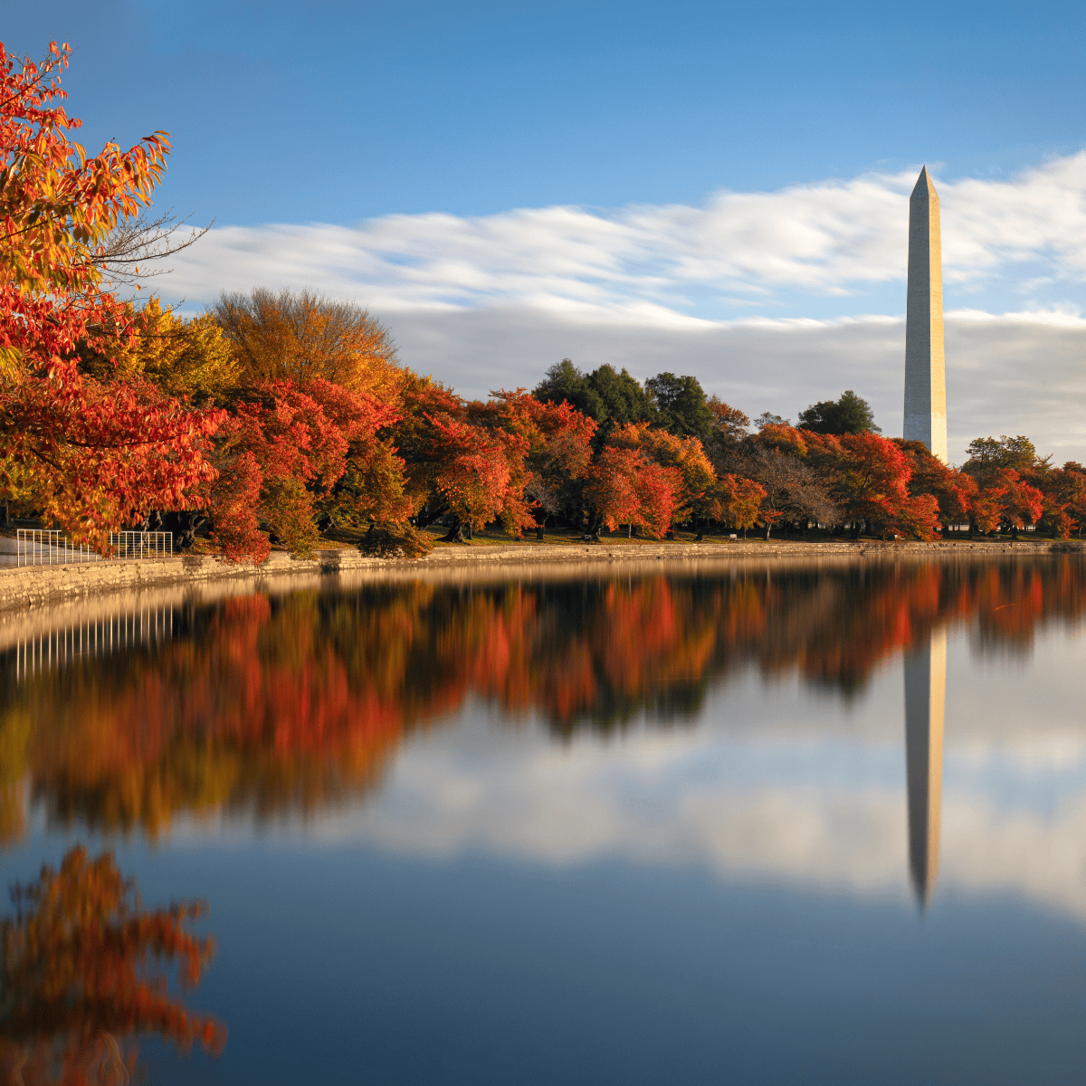 Washington Monument reflected in the water