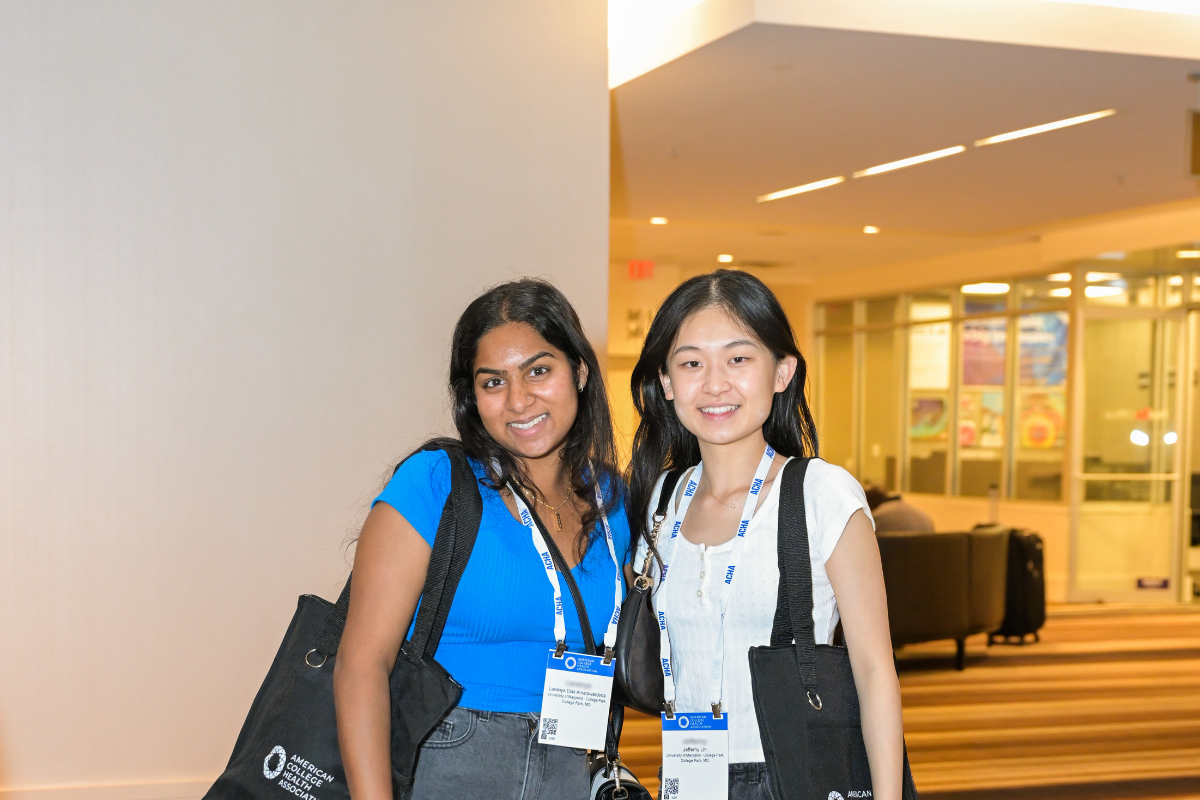 Two students at the ACHA Annual Meeting